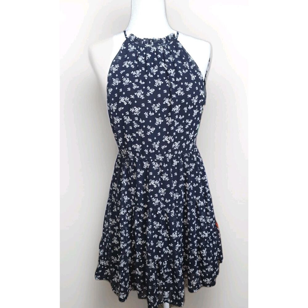 Francesca's Trixxi Sleeveless Navy‎ Floral Dress Size Medium